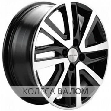 Khomen Wheels KHW1609 (16_Rio II/Solaris II) 6x16 4x100 ET46 54.1 Black-FP